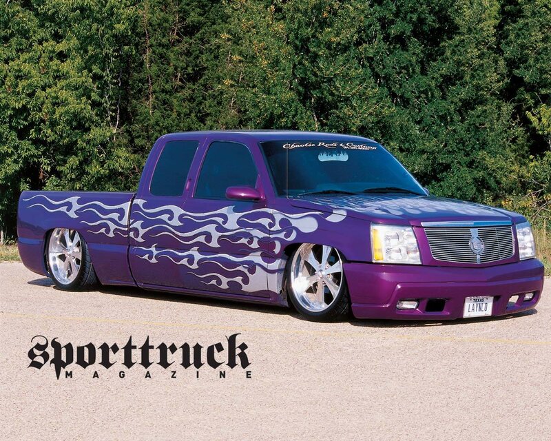 Purple Flame-painted Truck