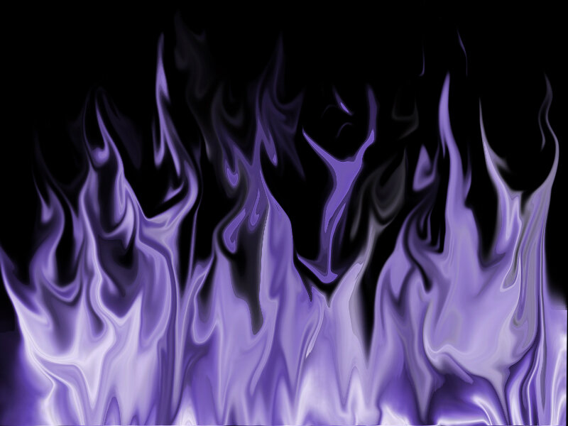 Purple Flames — Dramatic, Digital Art, Black