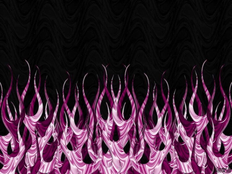 Purple Flames on Black — Dramatic