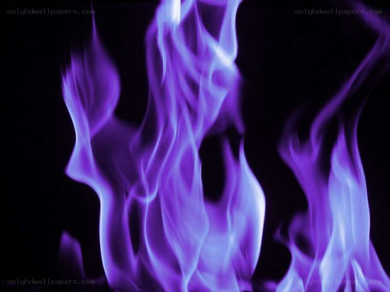 purple flames on black