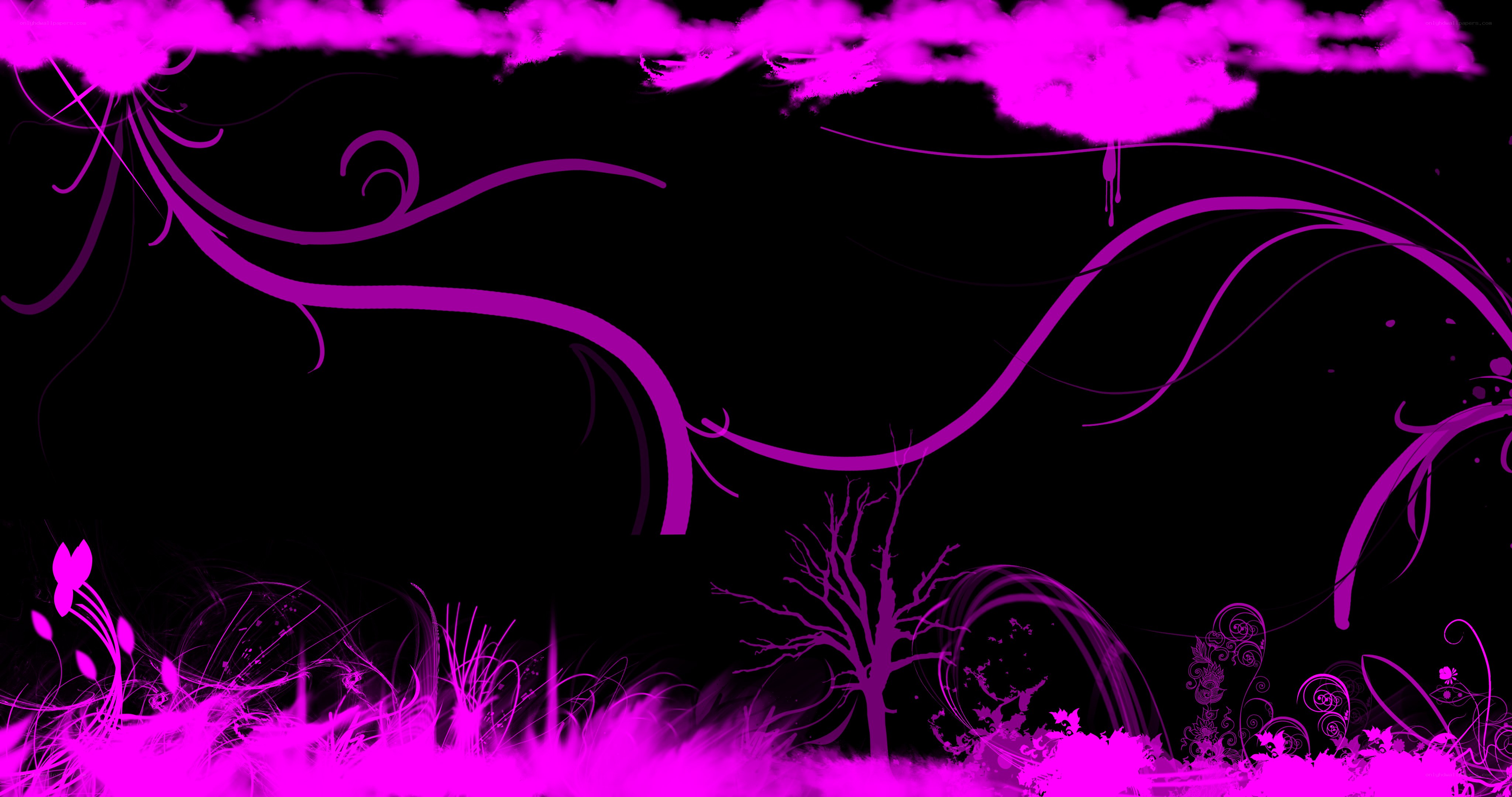 purple floral abstract background