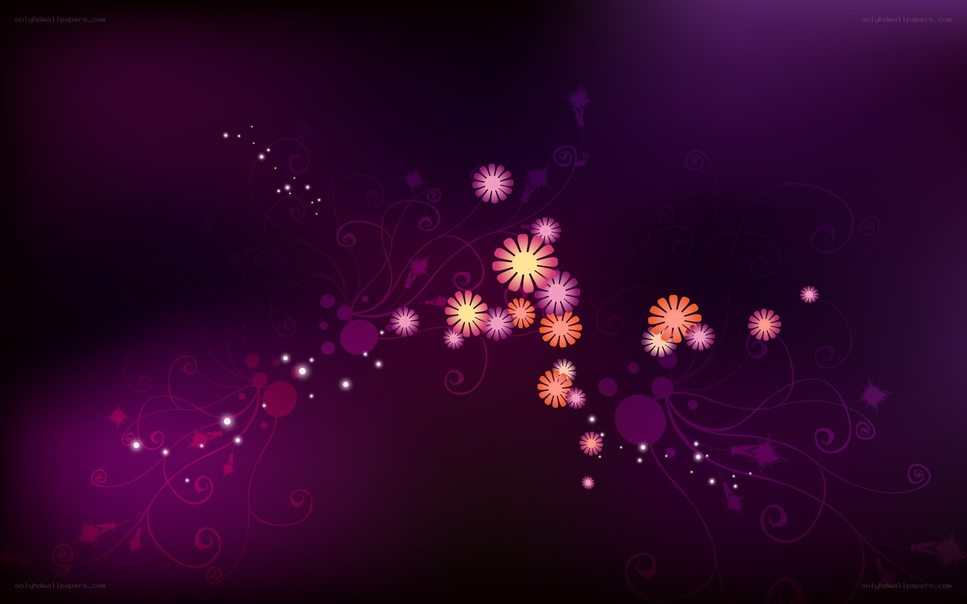 purple floral abstract background
