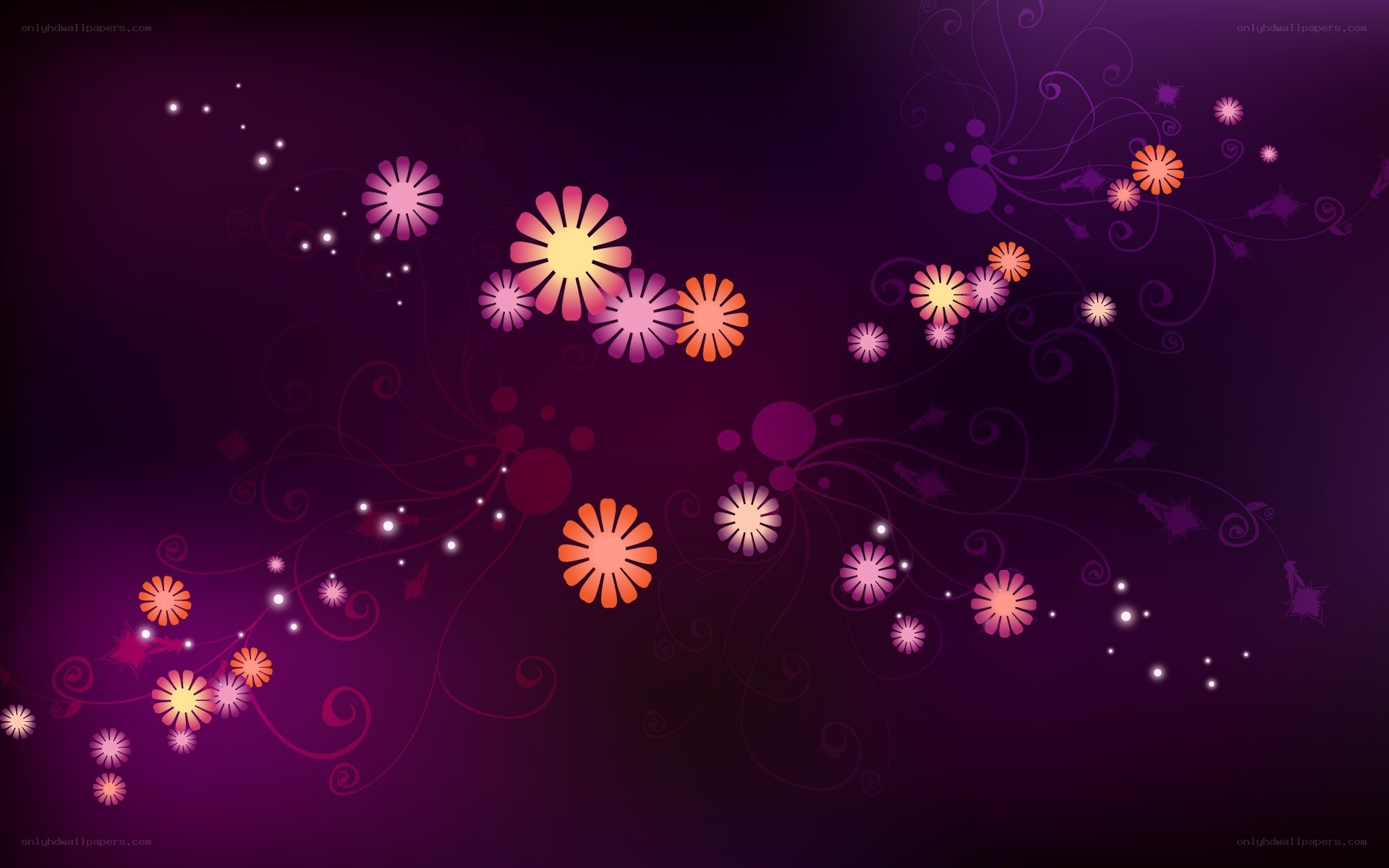purple floral abstract background