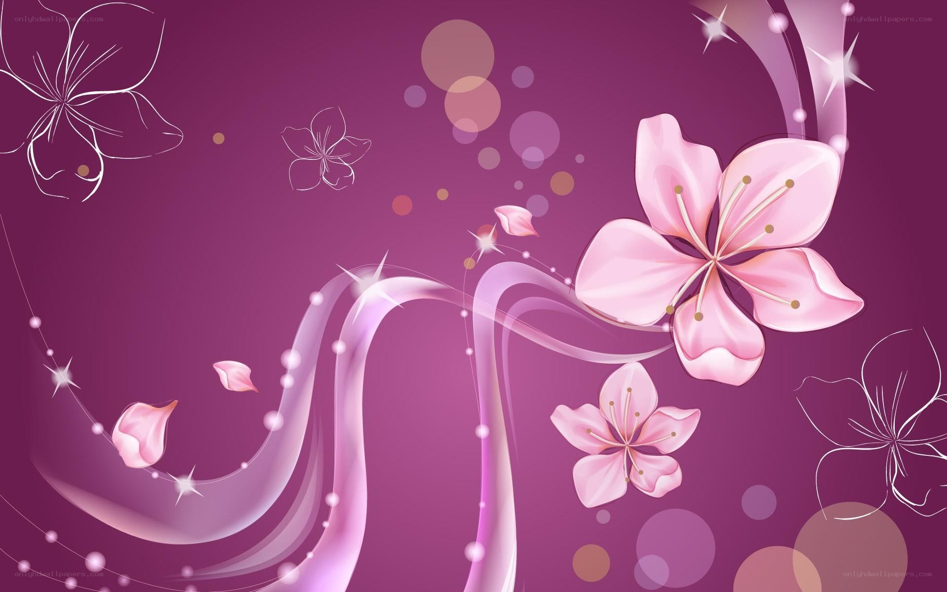 purple floral abstract background