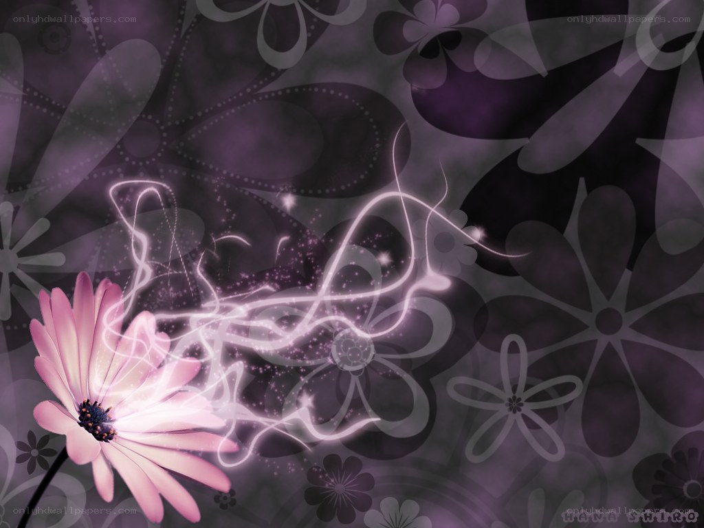 purple floral abstract background