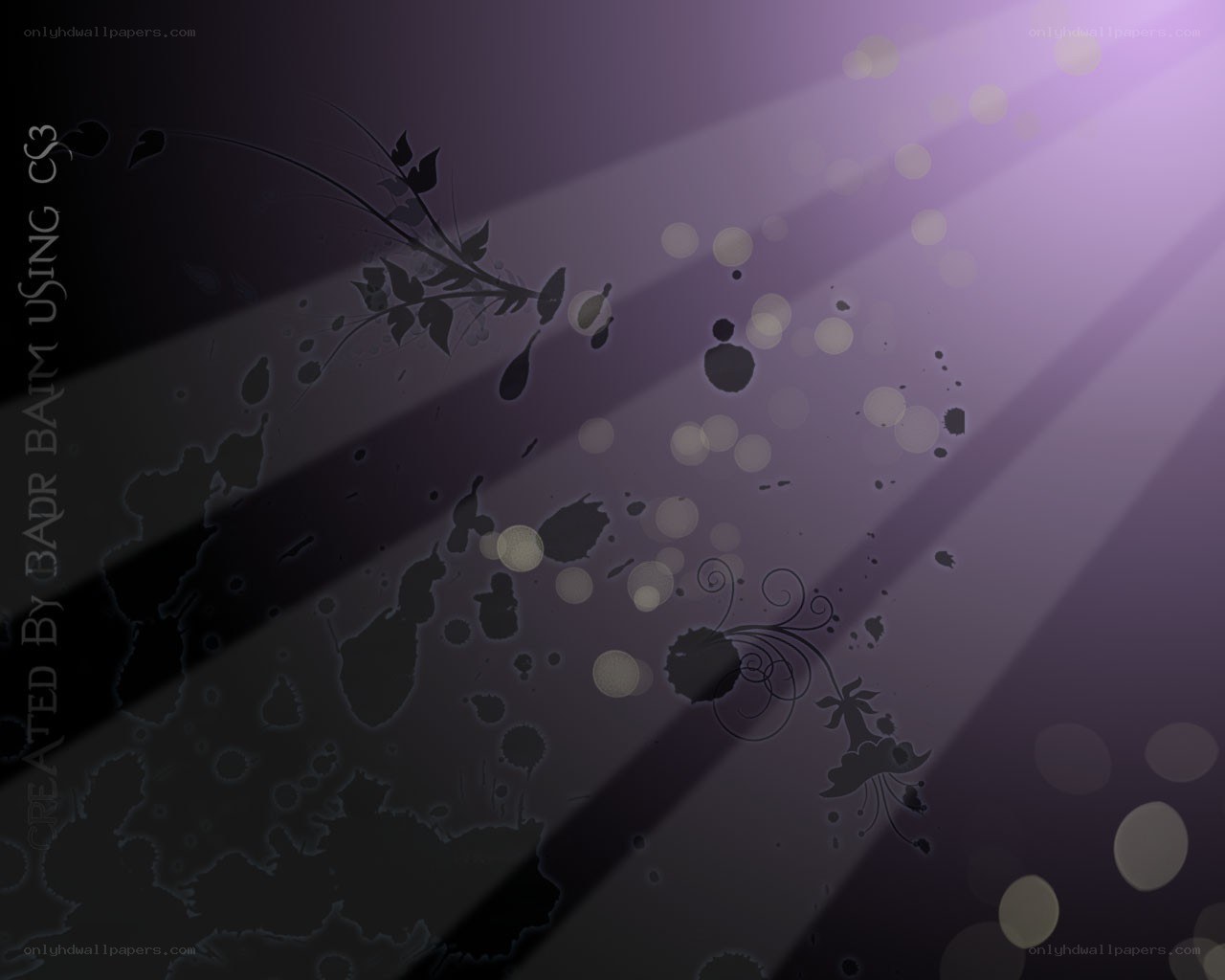 purple floral abstract background