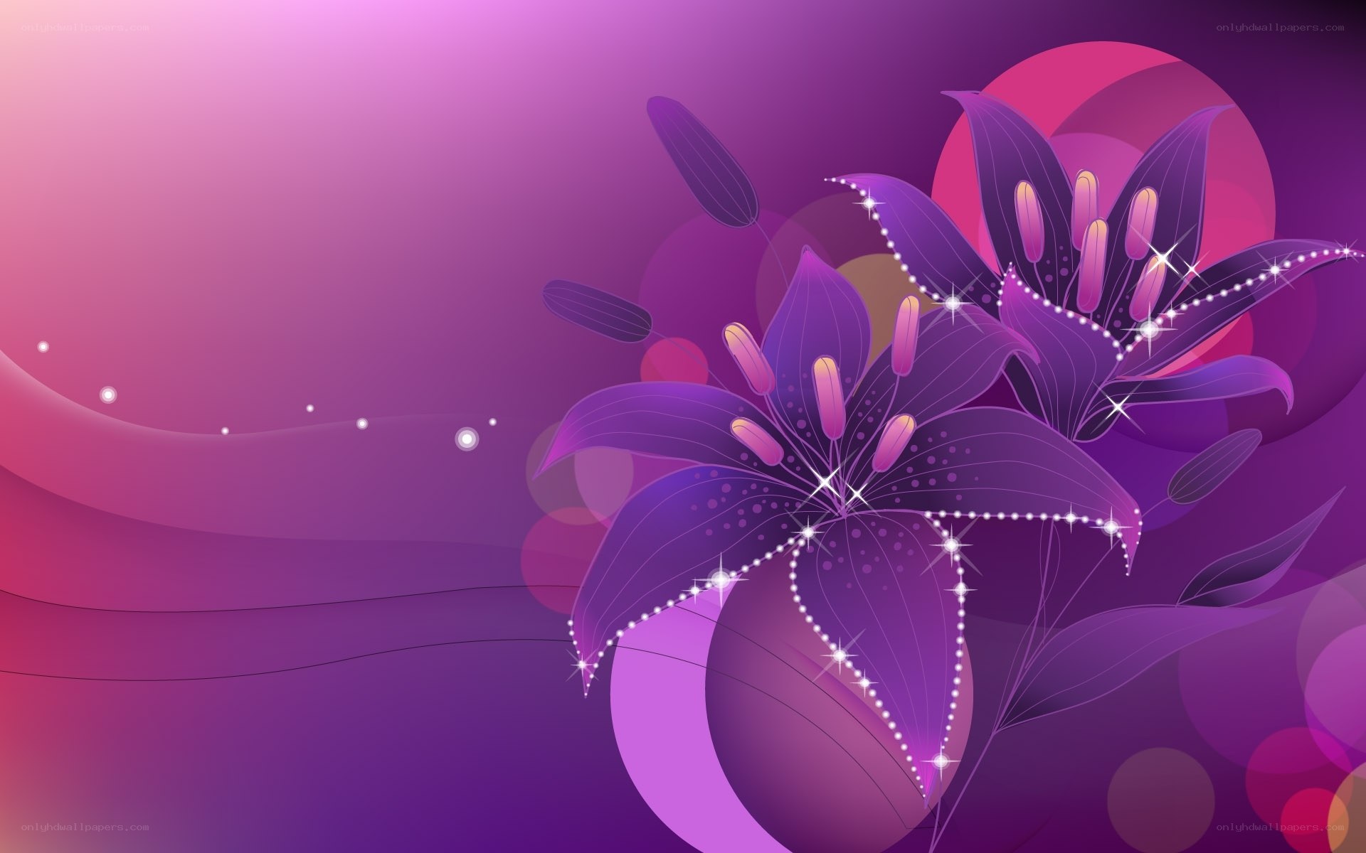 purple floral abstract background