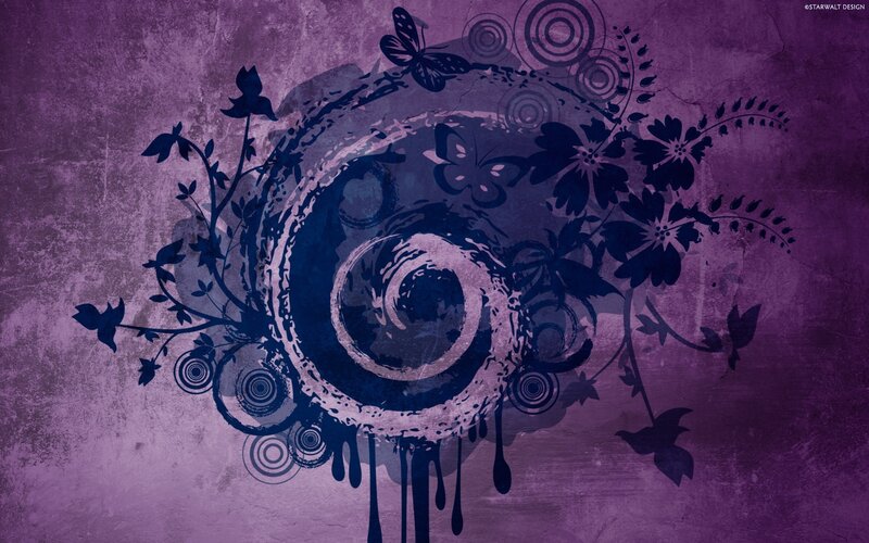purple floral abstract design