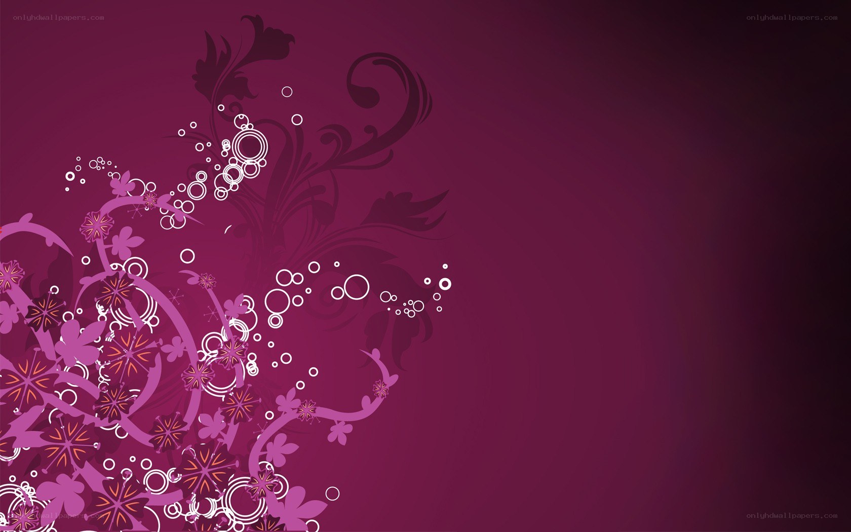 purple floral abstract design