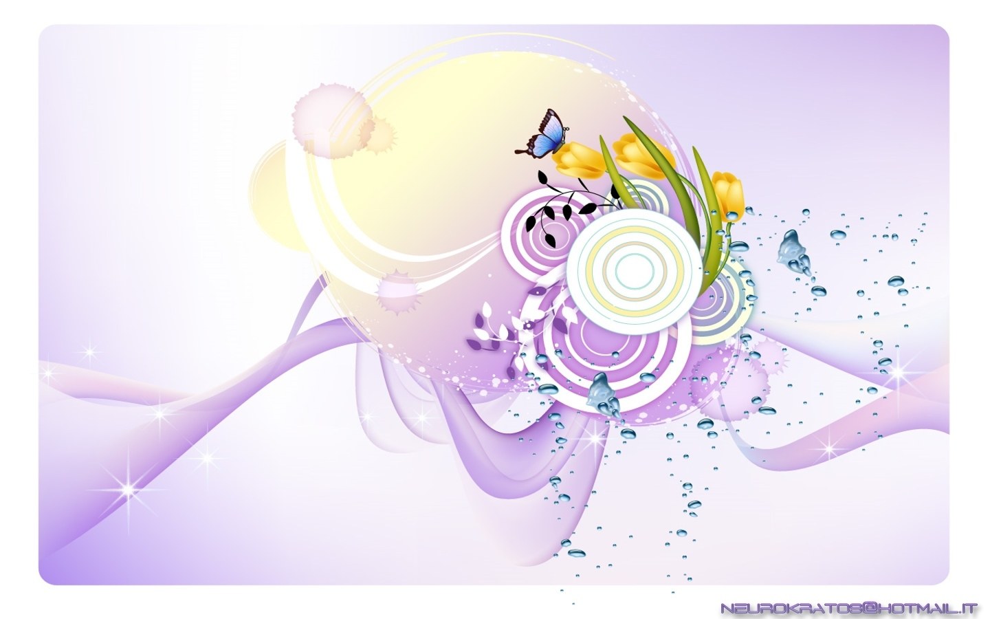purple floral abstract design