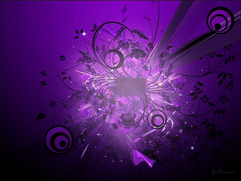 Purple Floral Abstract Design — Dynamic