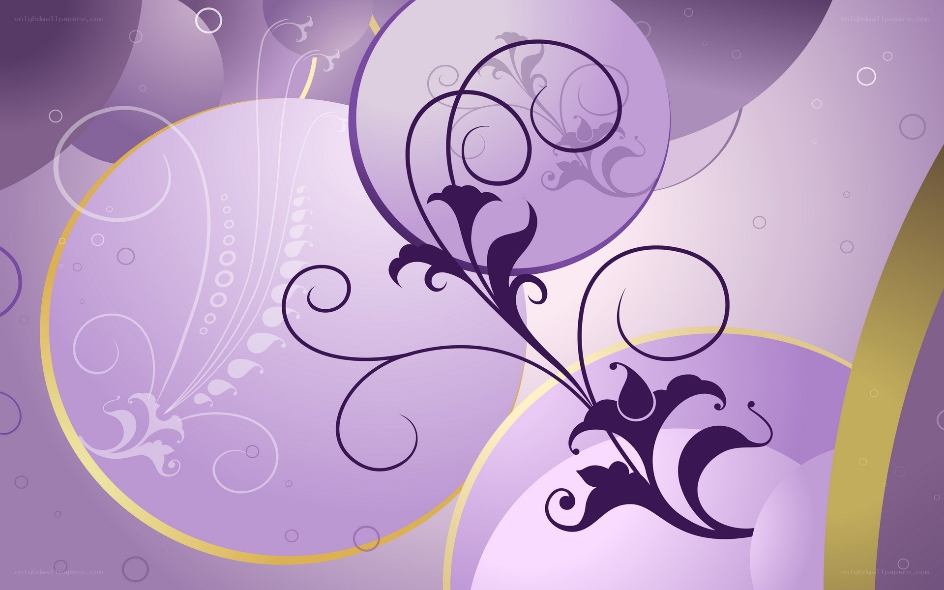 purple floral abstract design