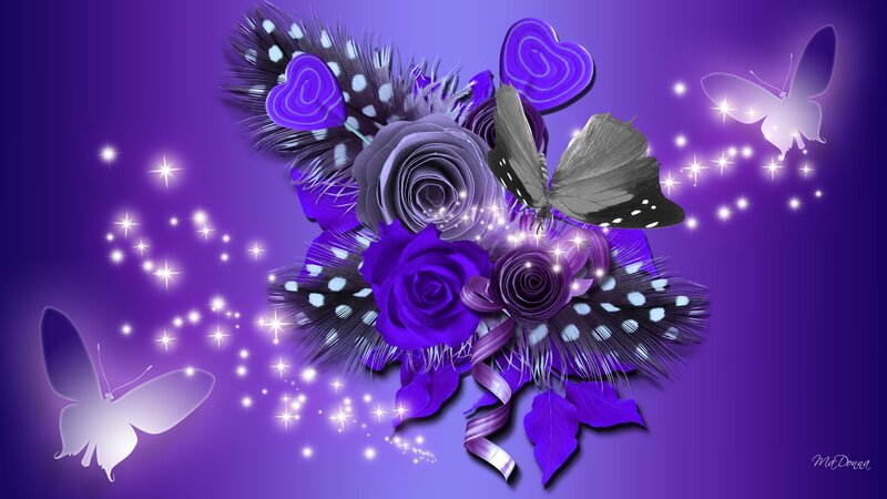 Purple Floral Arrangement — Magical, Night