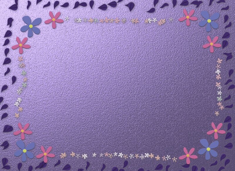 Purple Floral Border — Calm