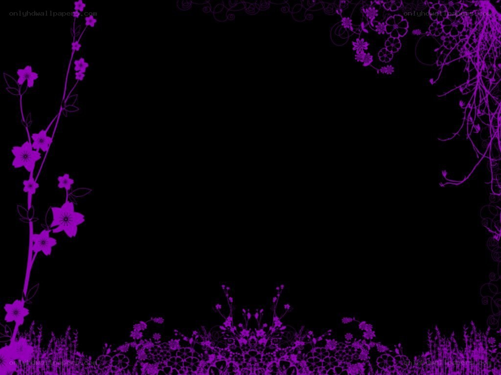 purple floral border design
