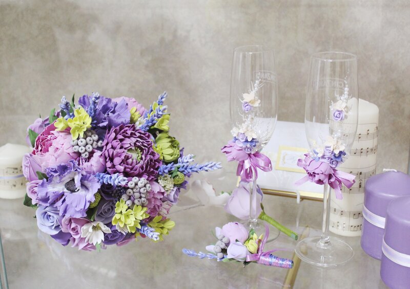 Purple Floral Bouquet — Elegant
