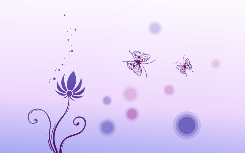 purple floral butterfly design