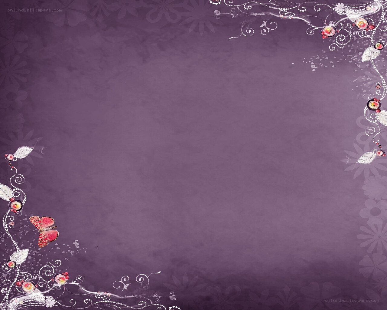 purple floral decorative background