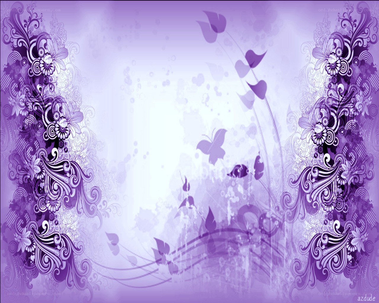 purple floral decorative background