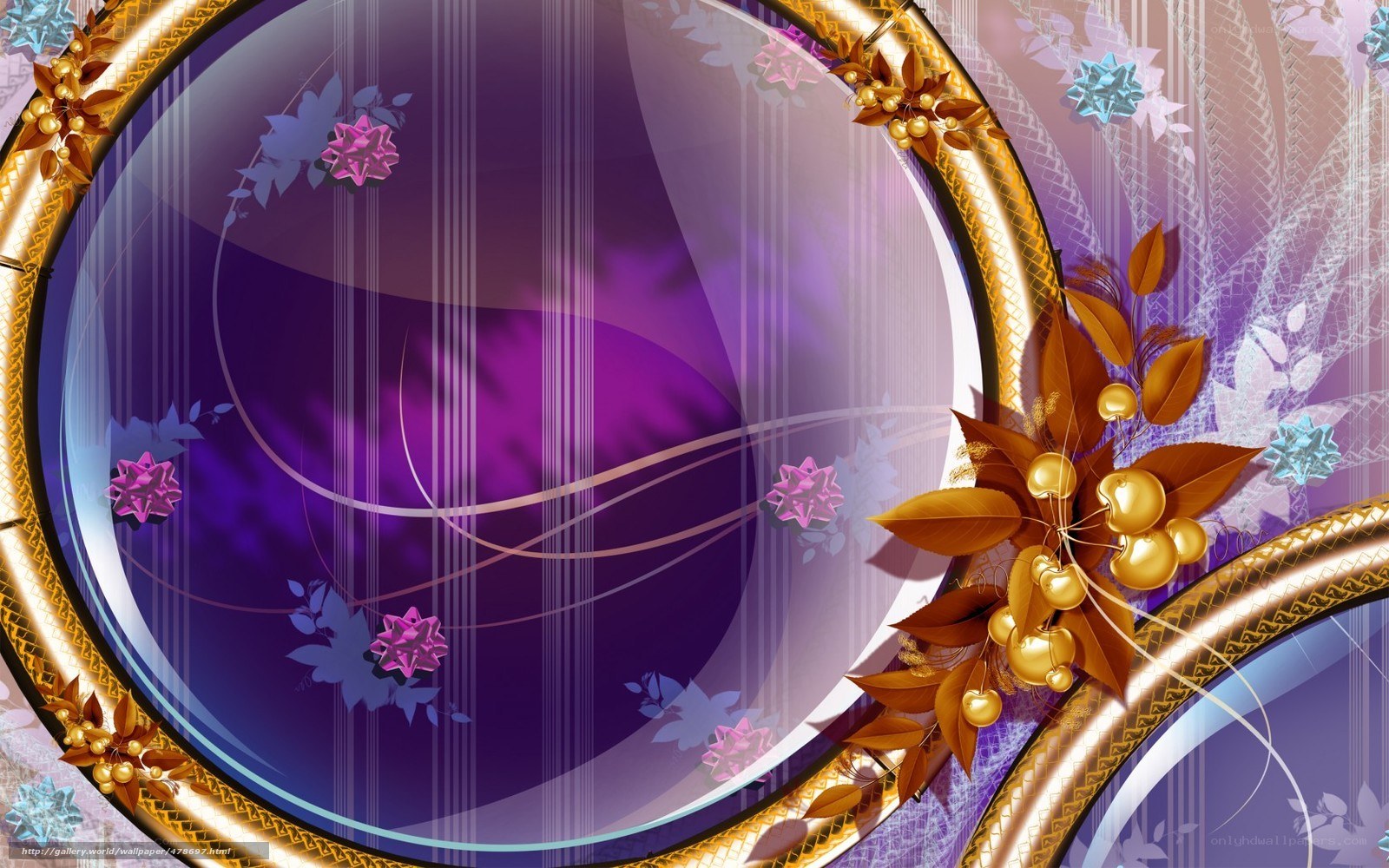 purple floral decorative frame
