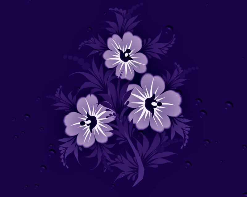 purple floral design
