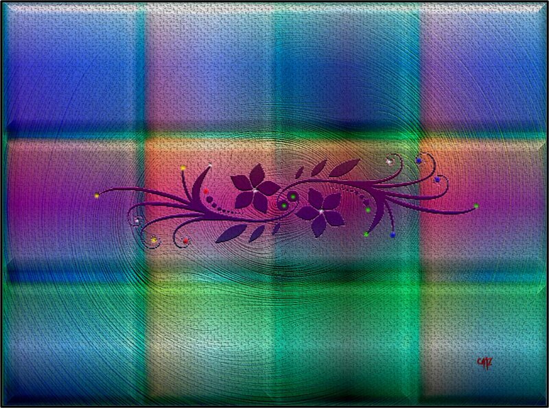 Purple Floral Design — Blue