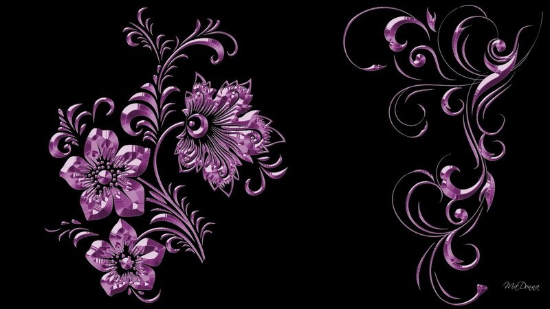 Purple Floral Design — Elegant