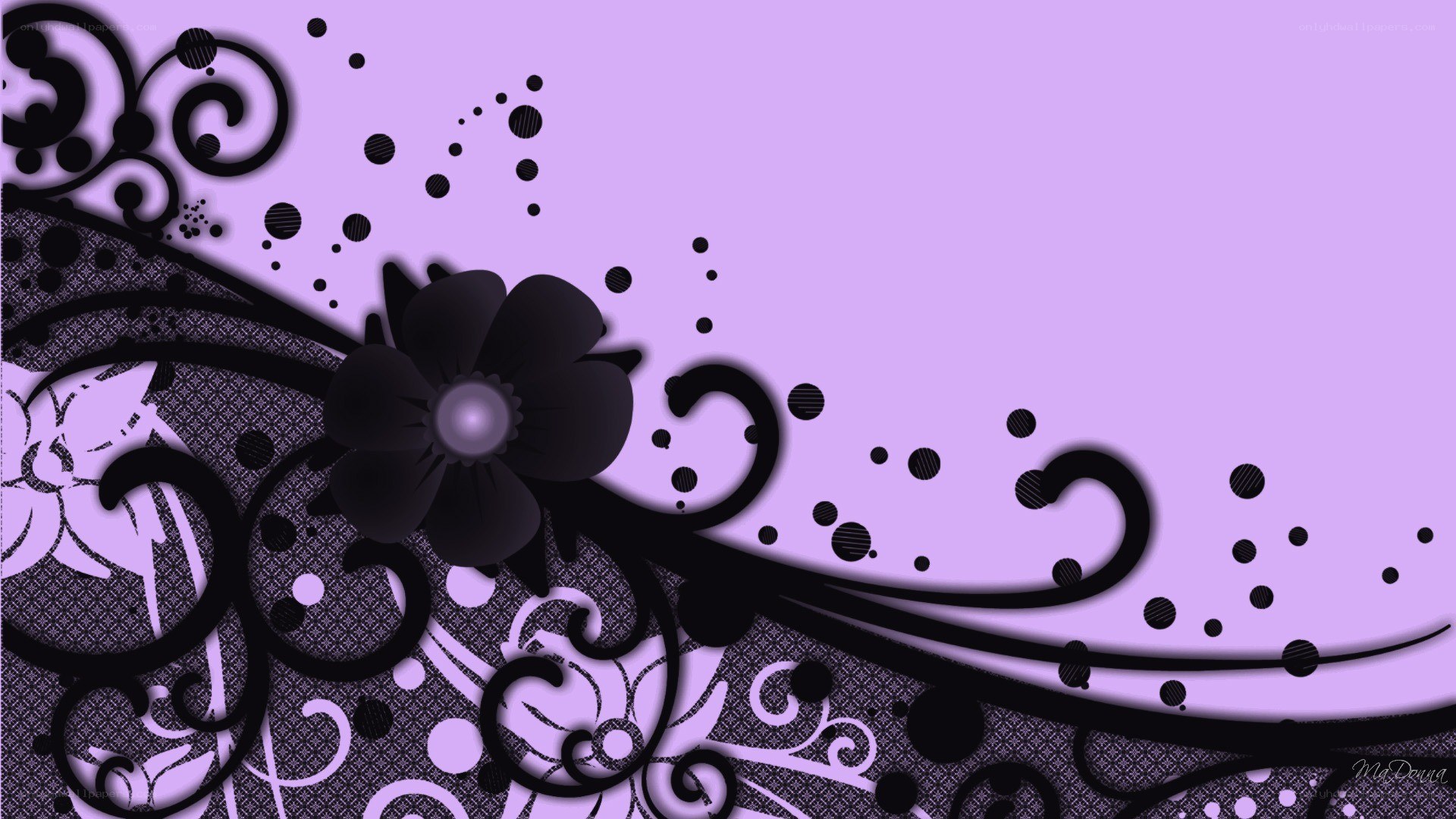 purple floral design wallpaper