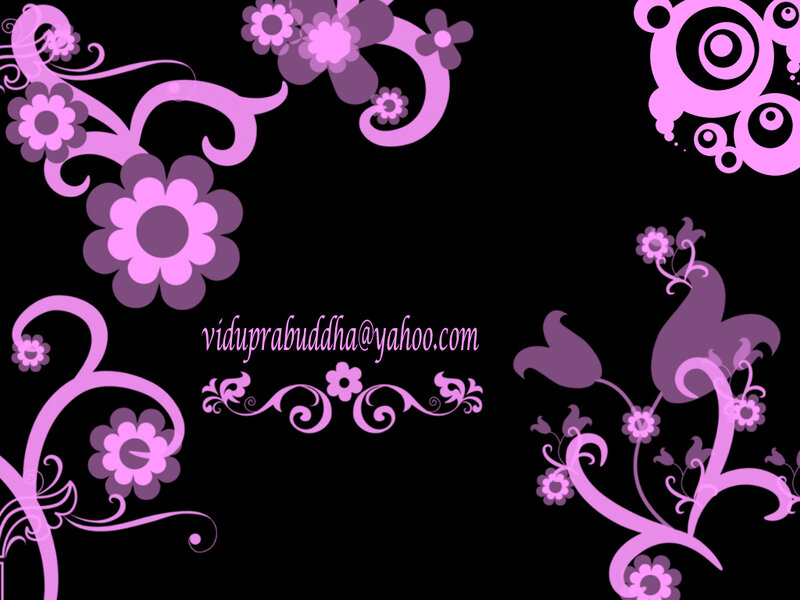 purple floral design with email