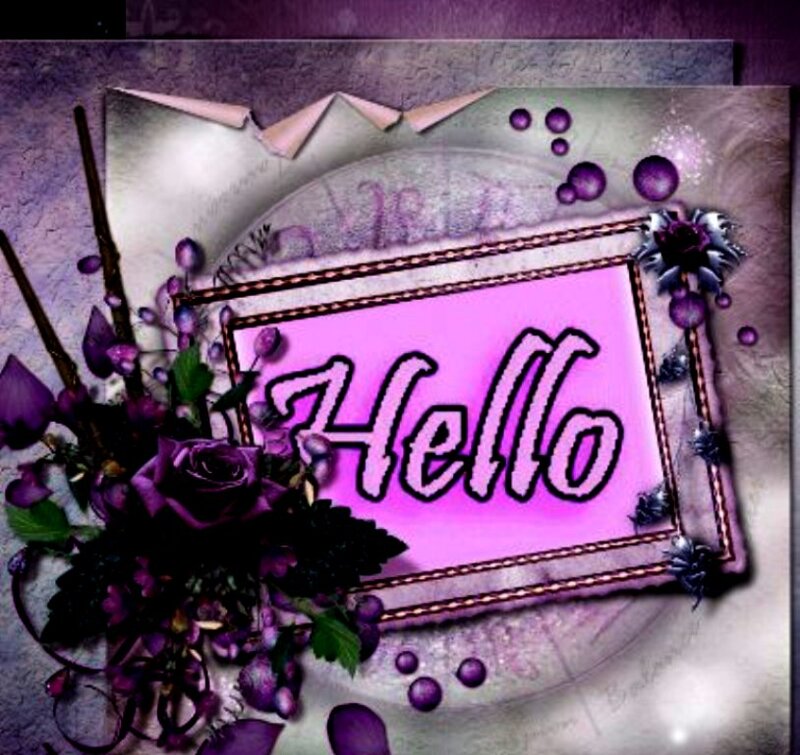 Purple Floral Greeting Card