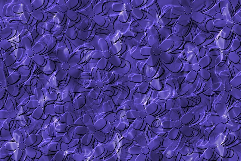 Purple Floral Pattern — Abstract