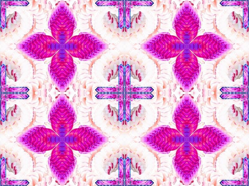 Purple Floral Pattern — Calm, Digital Art, Flowers