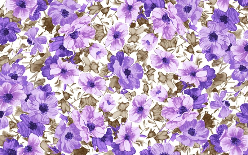 Purple Floral Pattern — Calm, Illustration, Flowers