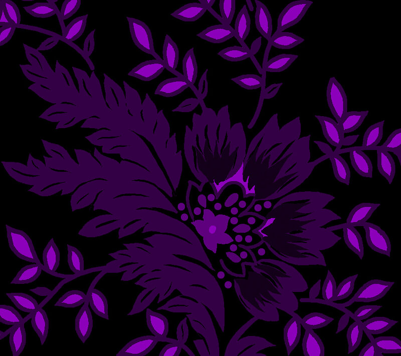 Purple Floral Pattern — Dark