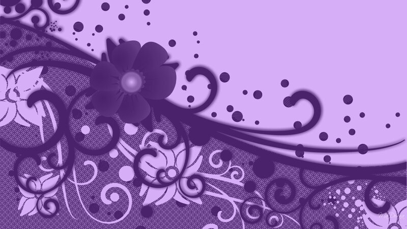 Purple Floral Pattern — Decorative, Digital Art, Flowers