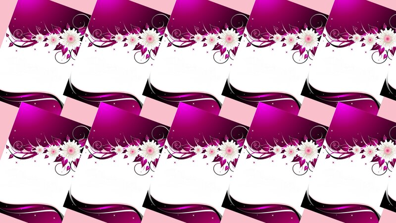 Purple Floral Pattern — Decorative, Digital Art