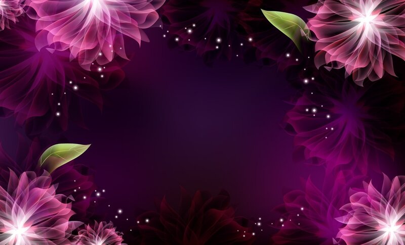 Purple Floral Pattern — Dreamy, Night