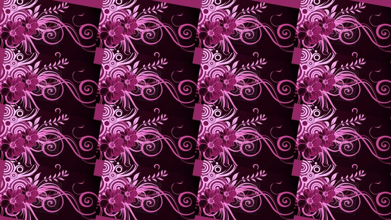 Purple Floral Pattern — Ornate, Vector Art, Flowers