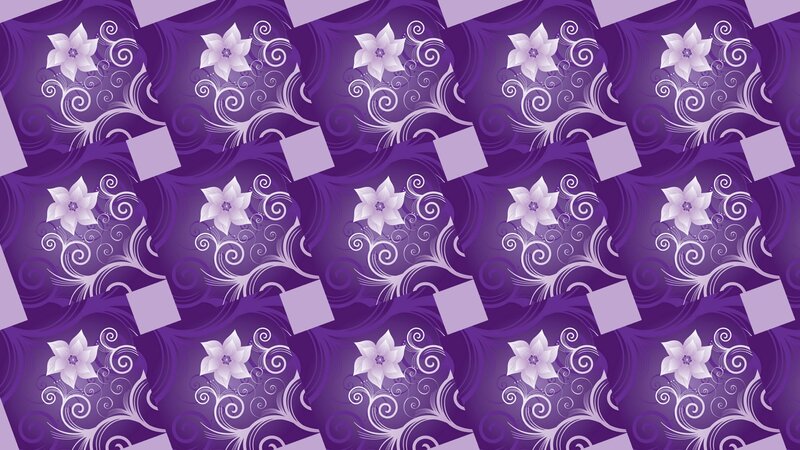 Purple Floral Pattern — Ornate, Vector Art