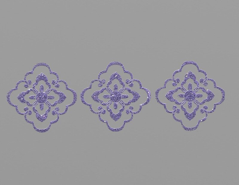 purple floral patterns