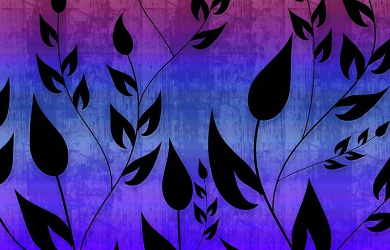 purple floral silhouette pattern