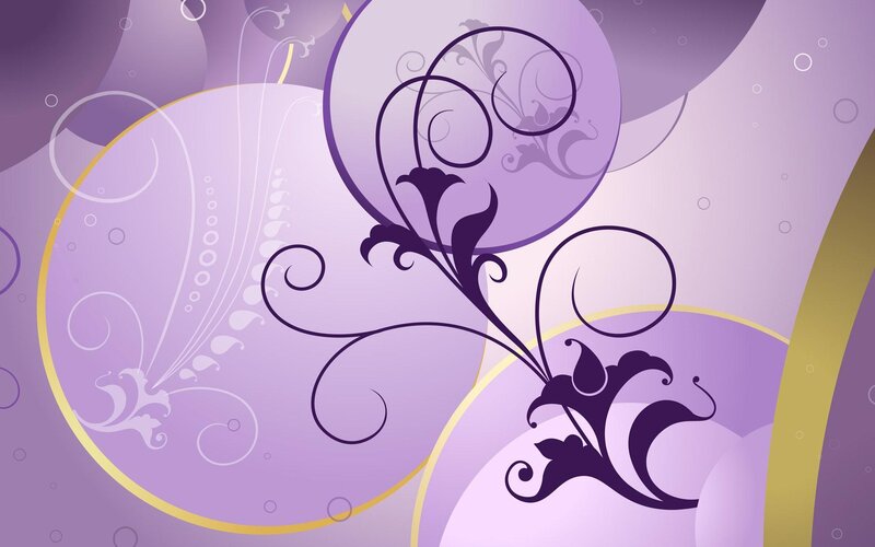 purple floral swirl design