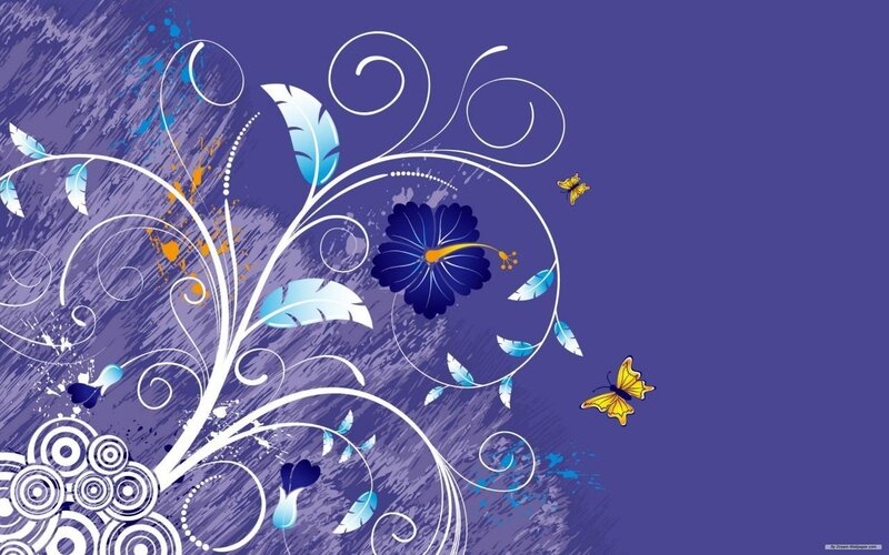 purple floral swirl design