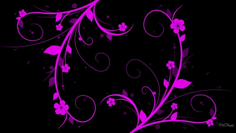 purple floral swirl design