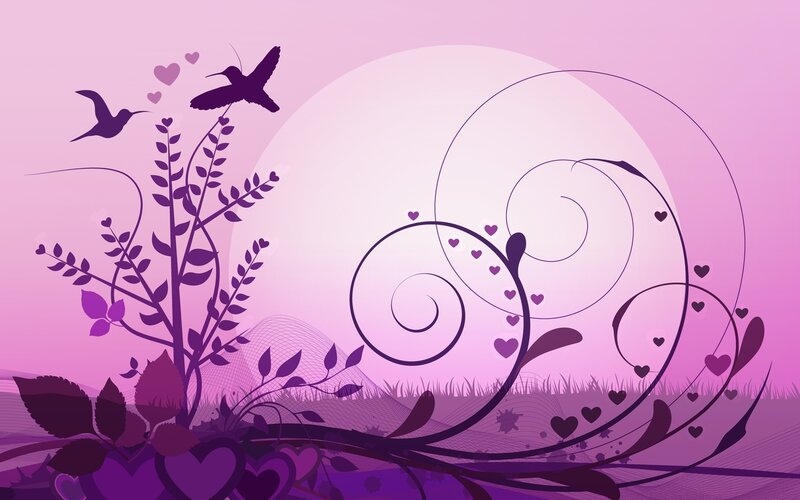 Purple Floral Swirls — Dreamy