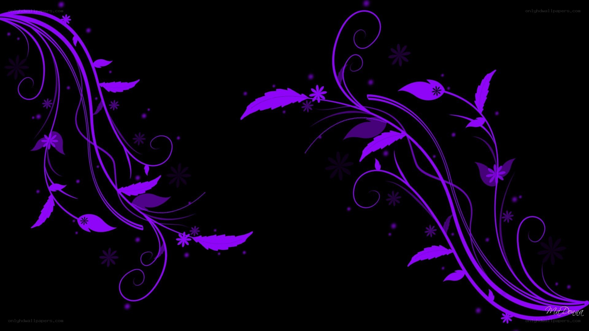 purple floral vine design