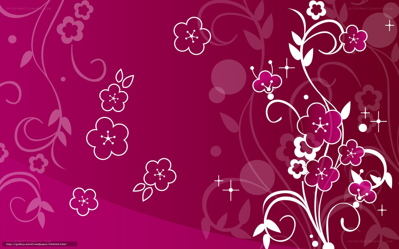 purple floral wallpaper design