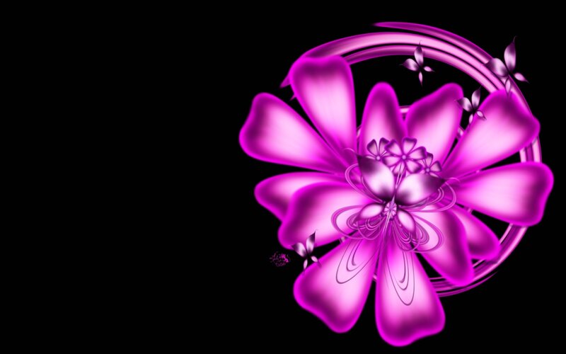 purple flower digital art