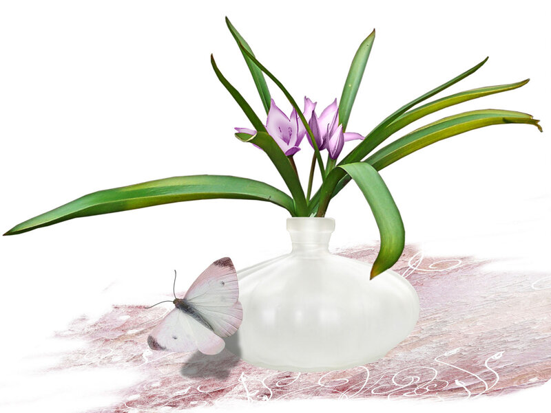 Purple Flower in Vase