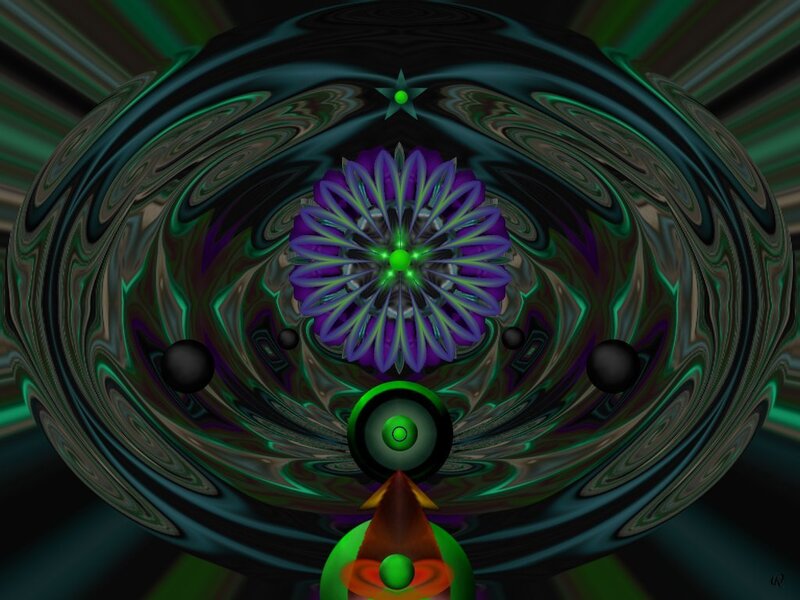 Purple Flower in Vortex